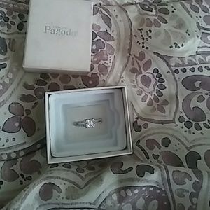 Piercing Pagoda sterling silver ring 7.5